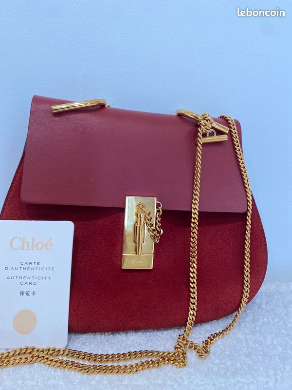See By Chloe Drew Burgundy Bag Sac Chloé Drew Rouge Accessoires