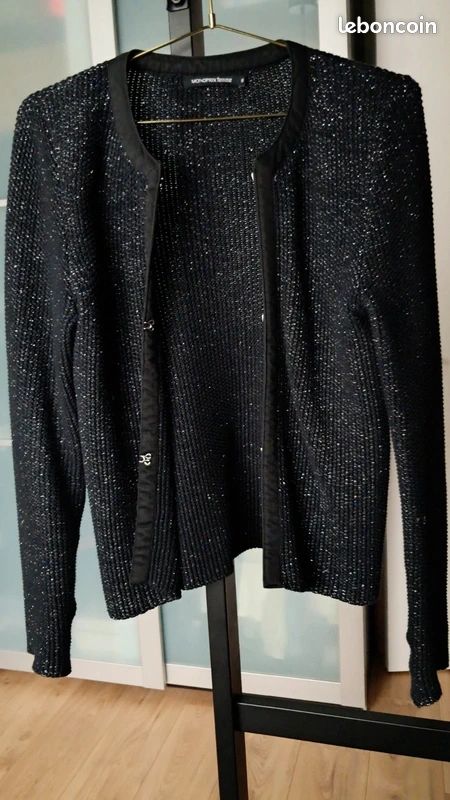 Gilet Femme 1,2,3 - Taille 34/36 - Blanc - Occasion En Très Bon état (TBE) - Fermeture Boutons