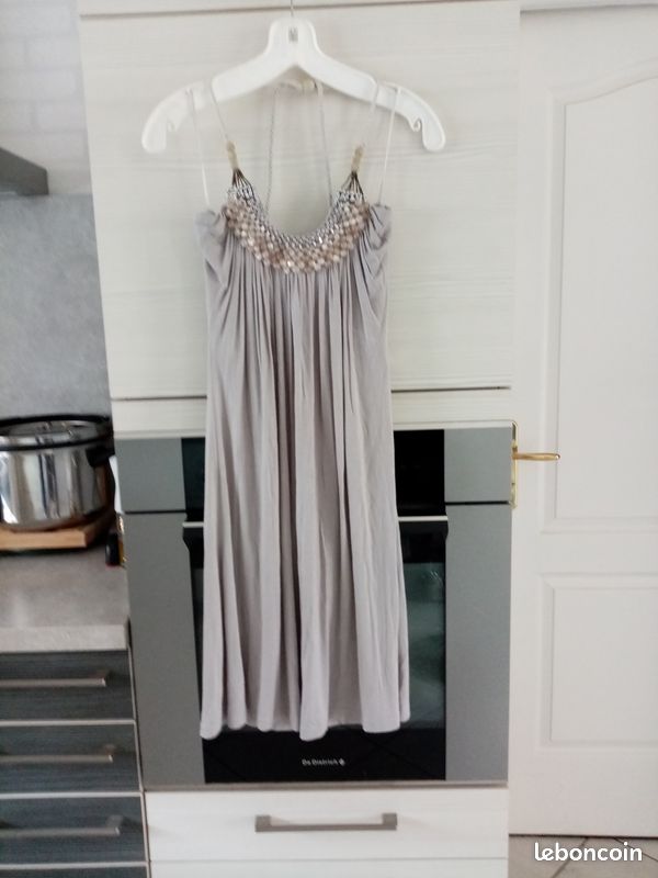 Robe soirée encolure perle nacrée marque jus de fraise taille S 36 38 (image 1)