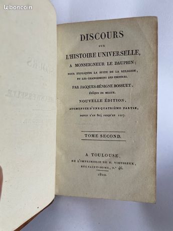 Discours sur l'histoire universelle, à monseigneur le dauphin