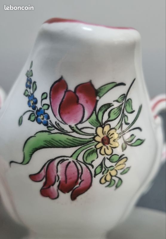 Sauciere et sa louche Terre de fer semi porcelaine BOOTHS Staffordshire