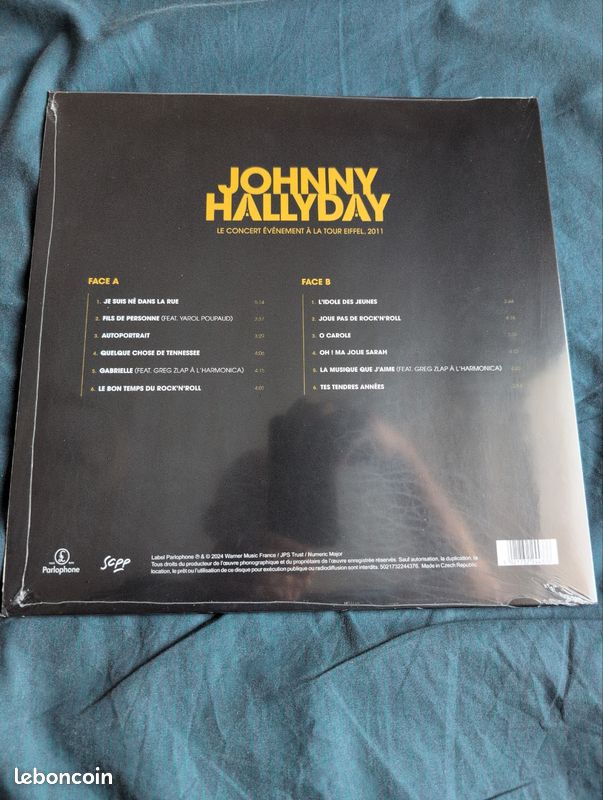 Johnny Hallyday tour Eiffel 2011 vinyle doré (image 3)