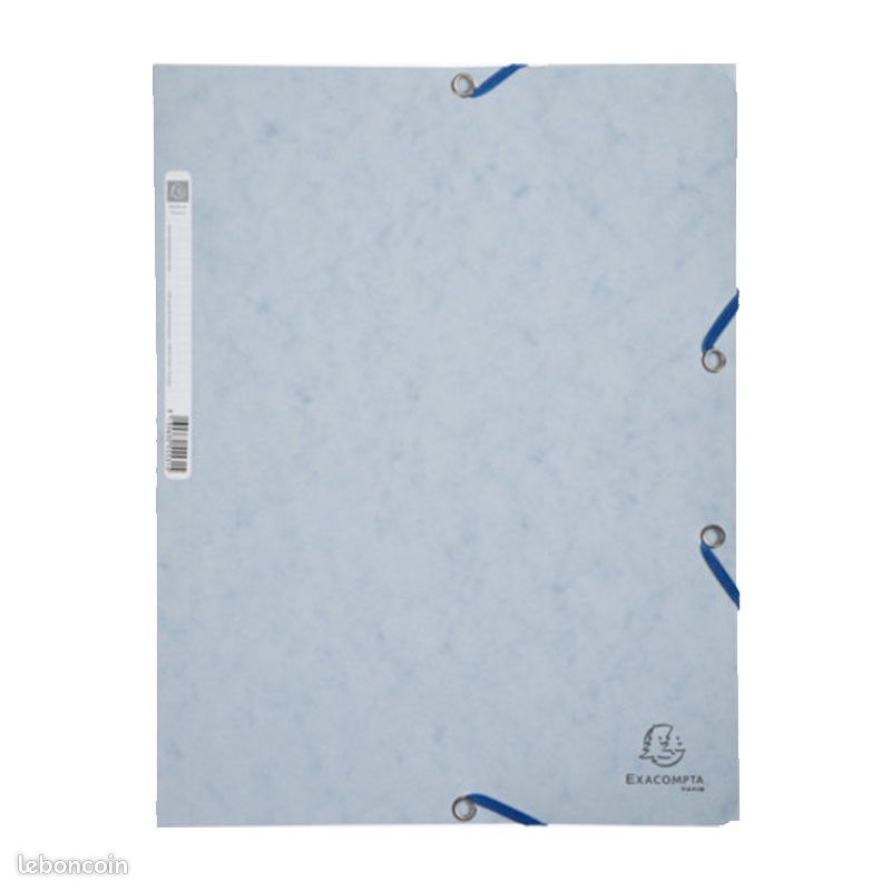 Chemise à élastique 3 rabats - A4 - Gris clair - Exacompta (image 1)