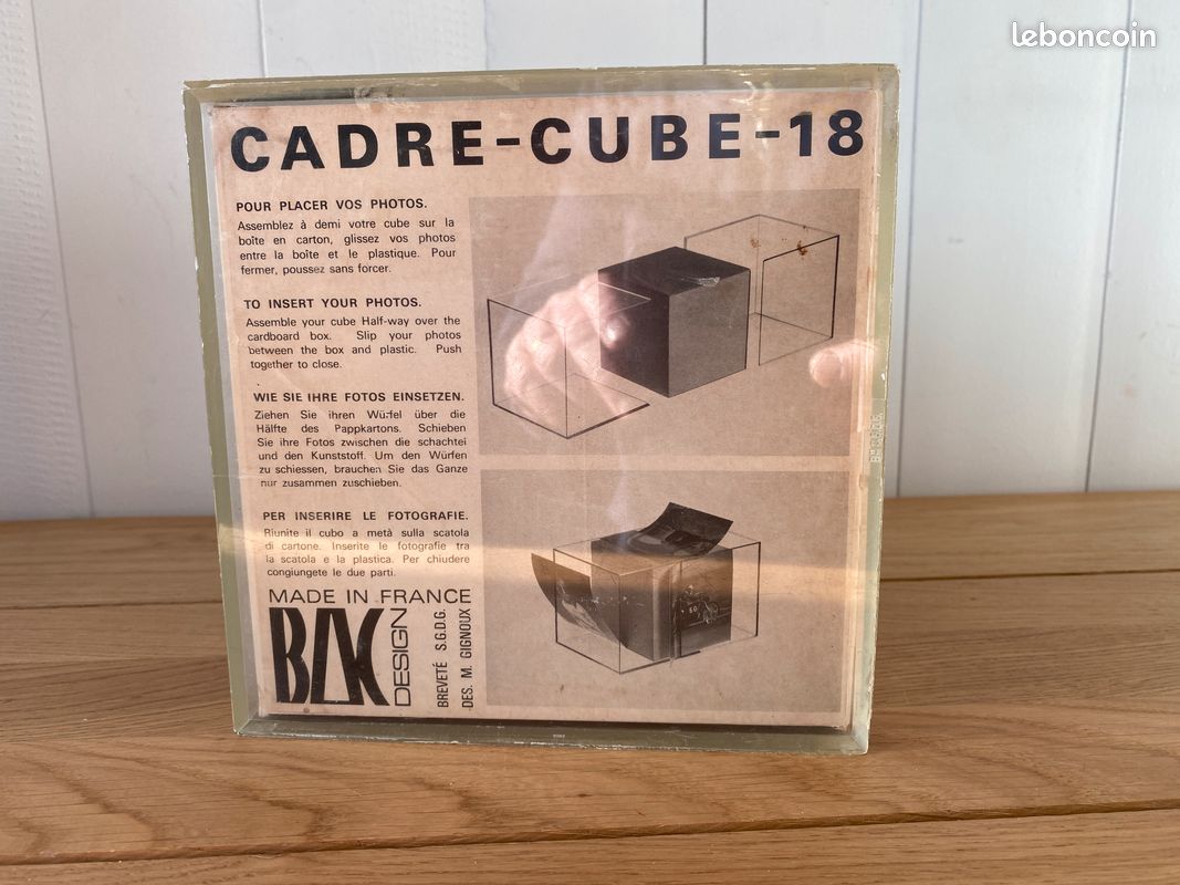 Cube porte-photos design et vintage années 60/70 (image 2)
