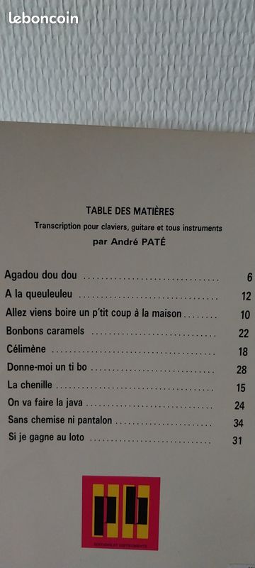 RECUEILS de chansons populaires (image 3)