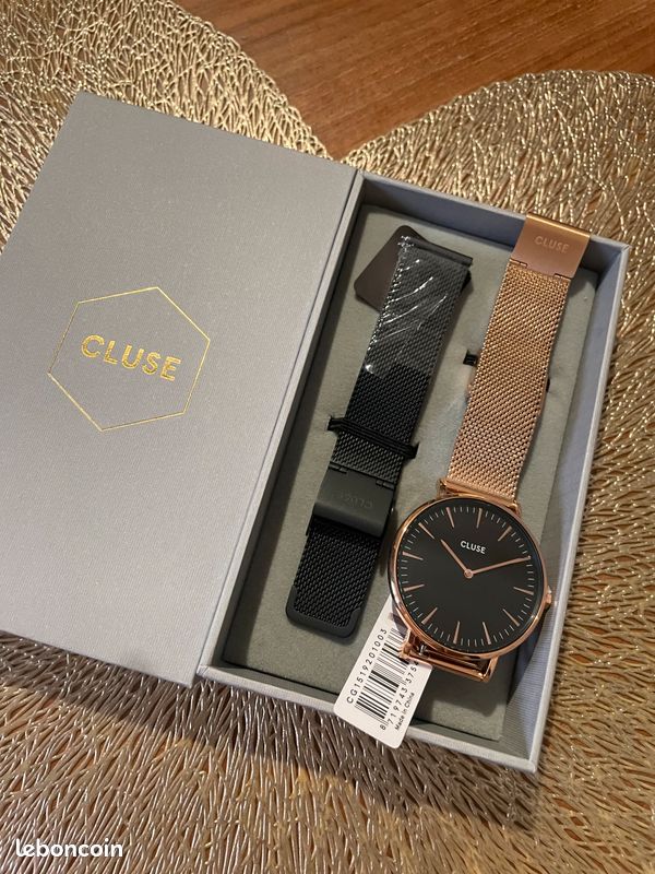 Coffret montre Cluse rose gold +bracelet Montres Bijoux