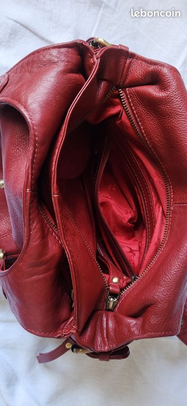 Sac à main cuir rouge marque Catwalk (image 11)