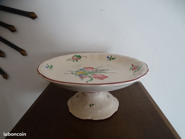 Service De Vaisselle Ancien Lunéville - Modèle Réverbère KG - Faïence Floral 1900