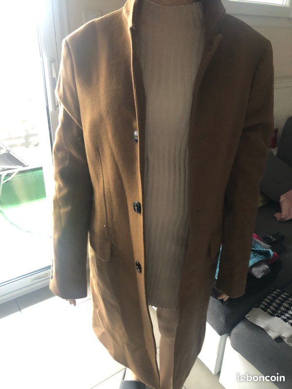 Manteau long marron neuf taille M (image 2)
