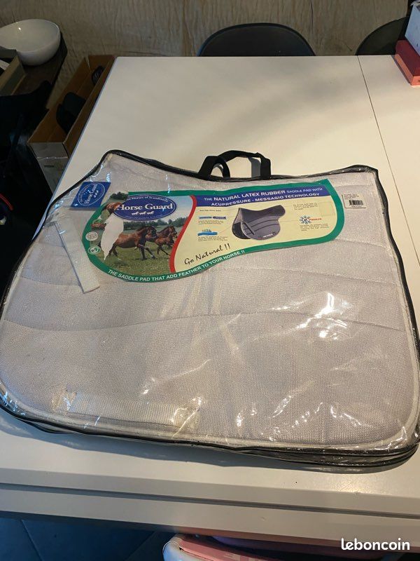 Tapis De Selle Carré Mattes Blanc - Tissu Dressage Neuf Avec étiquette
