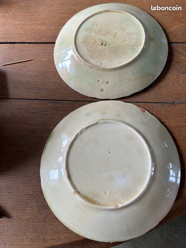 2 assiettes barbotine (image 2)