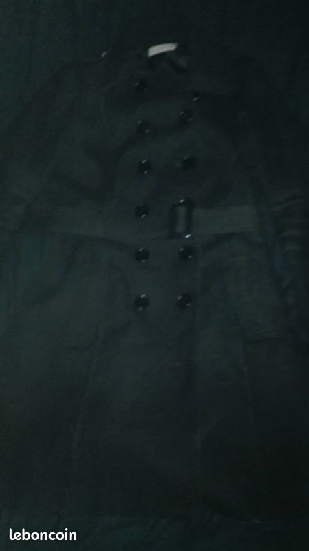Manteau mi-long noir (image 3)