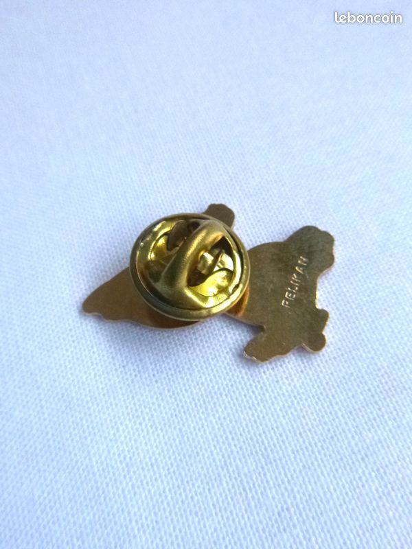 Pins Badge Pélican Oiseau Blanc Orange Email Métal doré Année 1988 - 2x3 cm Unisexe Adulte Enfant (image 4)