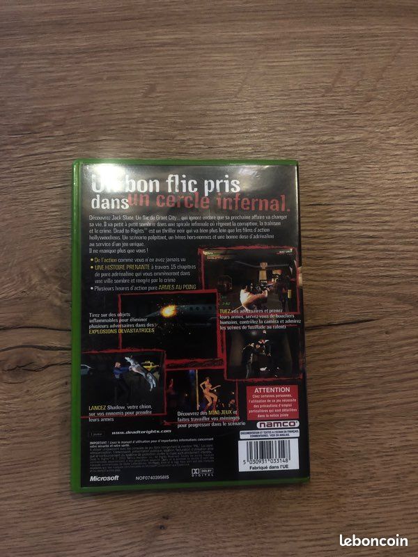 The Guy Game Xbox Jeu Dead To Rights NEUF Pour Xbox - Version PAL Française - Boîte Scellée Jeu Xbox Dead To Rights The Guy Game Xbox Jeu Dead To Rights NEUF Pour Xbox - Version PAL Française - Boîte Scellée Jeu Xbox Dead To Rights