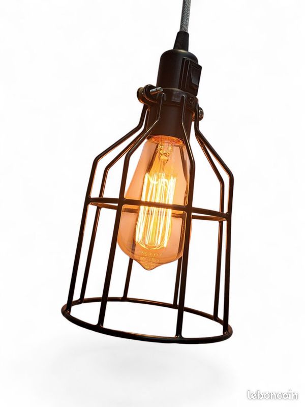 Lampe Baladeuse Atelier VITO - Câble 5m, Embase Métal, Pour Ampoule E27 Max 60W !