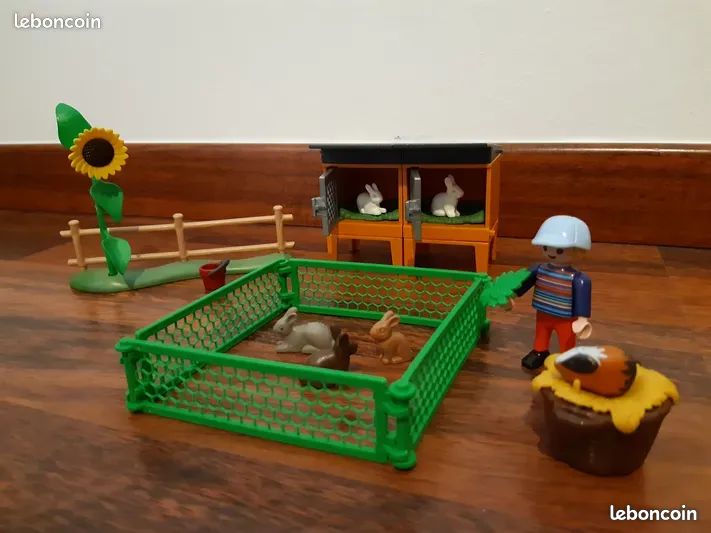 PLAYMOBIL Enclos à lapins et enfant (image 1)