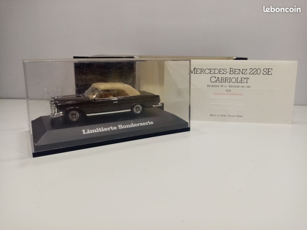 Lot FALLER mercedes benz 220 SE cabriolet (image 6)