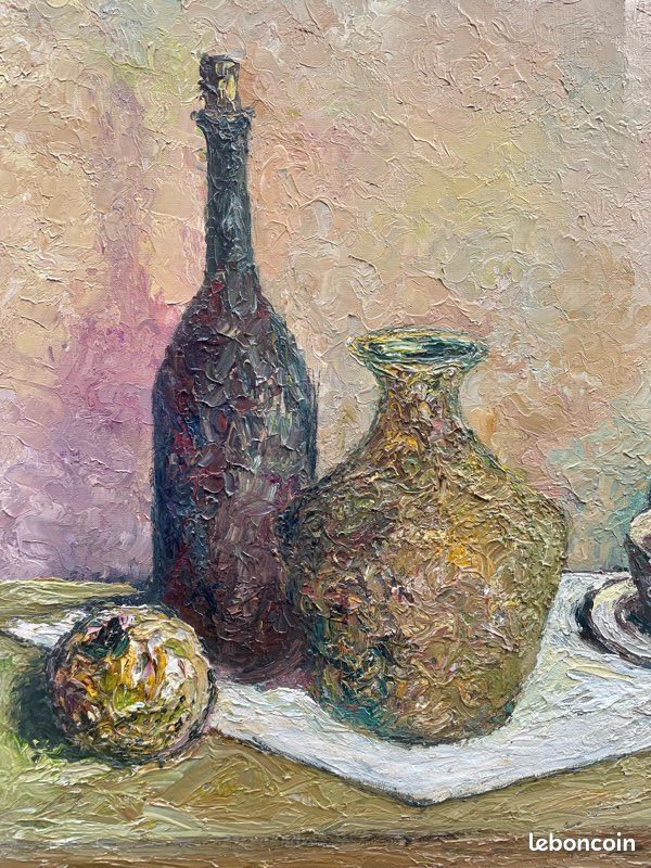 Nature morte à l’huile signée 1960’s (image 7)