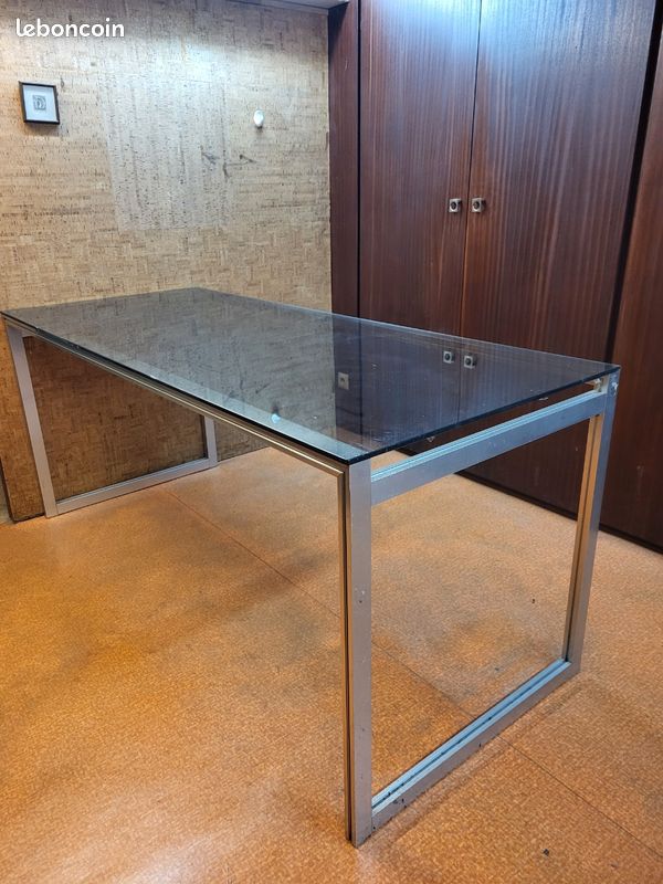 3 Tables en verre et metal (image 1)