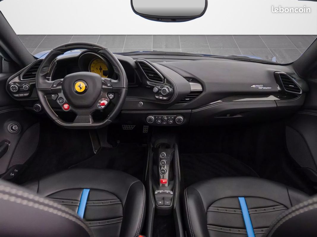 Ferrari 488 SPIDER 3.9 V8 670 CH DCT Approved Bleu Corsa 12 351 km volant carbone led sièges daytona (image 7)