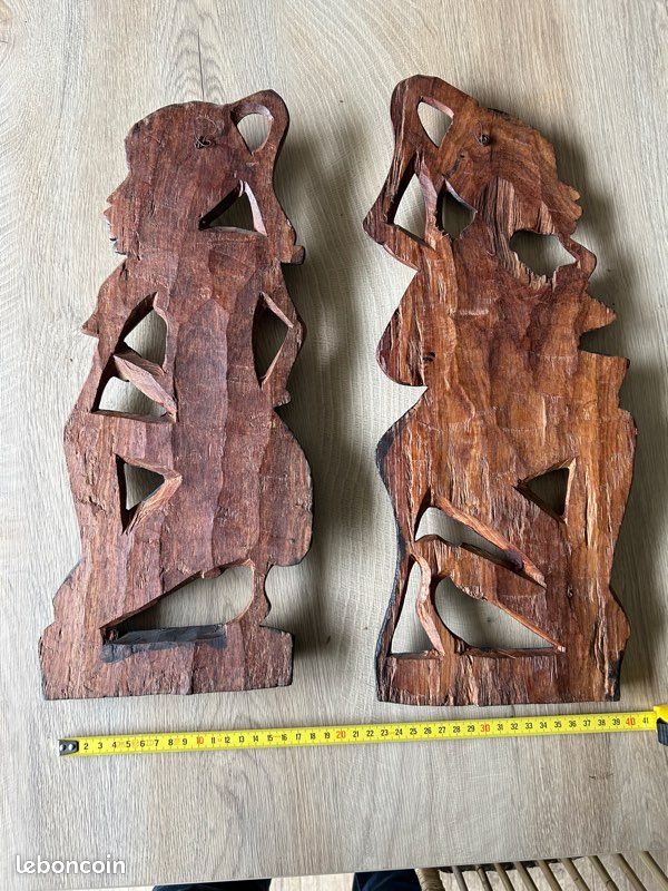 Statuettes africaines bois profil (image 4)