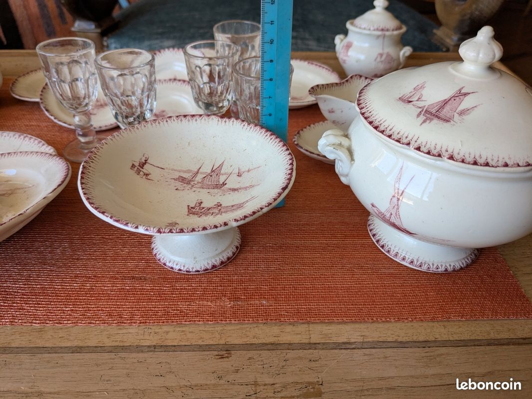 ancien service de table en faience 77 pièces Società Cera