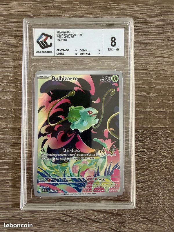 Bulbizarre 133/132 – Carte Secrète Pokémon Gallery, Coffret Myboost X Méga-Évolution 1 (10 Cartes)