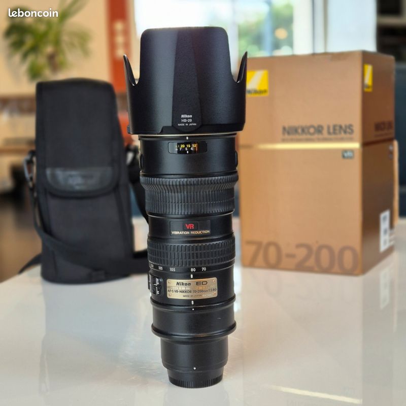 Nikon 80-200mm F/2.8 D - Téléobjectif Pro Avec Filtre UV, Pare-soleil Et Boîte