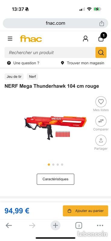 NERF Mega Thunderhawk 104 cm rouge (image 3)