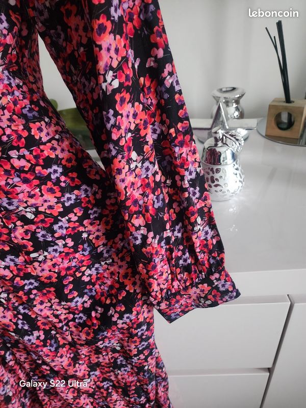 Robe French Connection Taille 14 - Style Skater Bleue En Polyester - Occasion Très Bon état