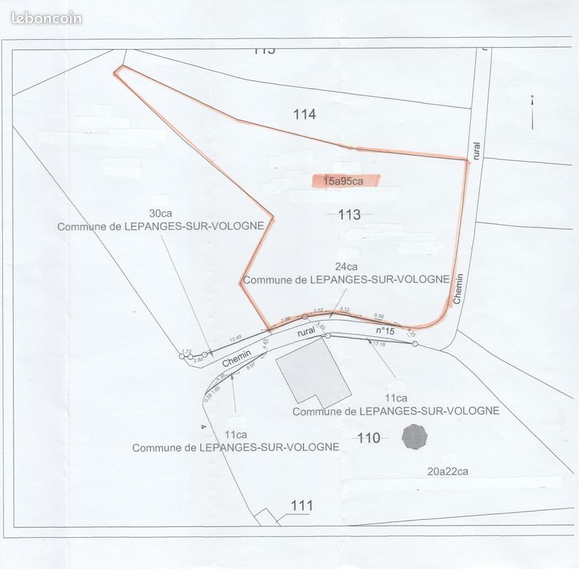 Terrain à bâtir de 1595 m² à Lépanges-sur-Vologne · 63 800 €