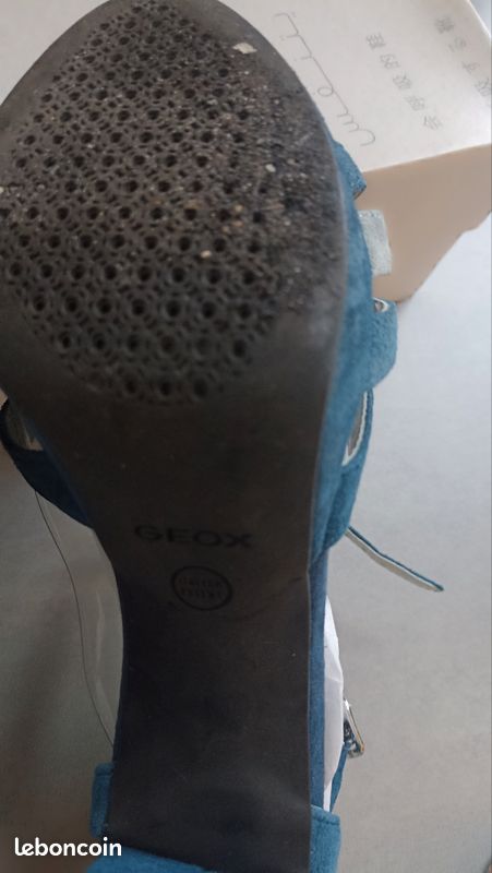 Sandales talons hauts bleu canard Geox (image 11)
