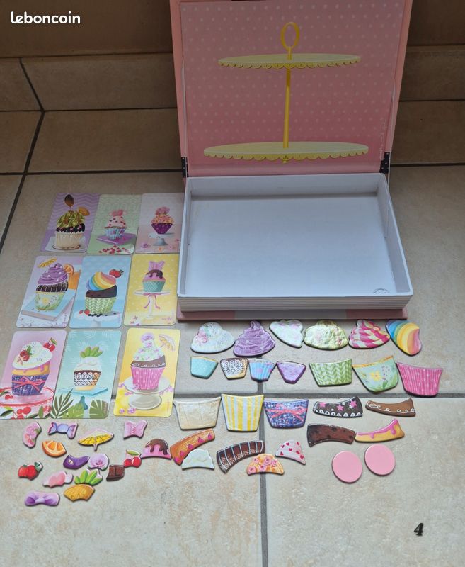 Lot de 8 jeux magnétiques / puzzle assemblage mémo créatif enfant fille garçon bébé jouet (image 7)
