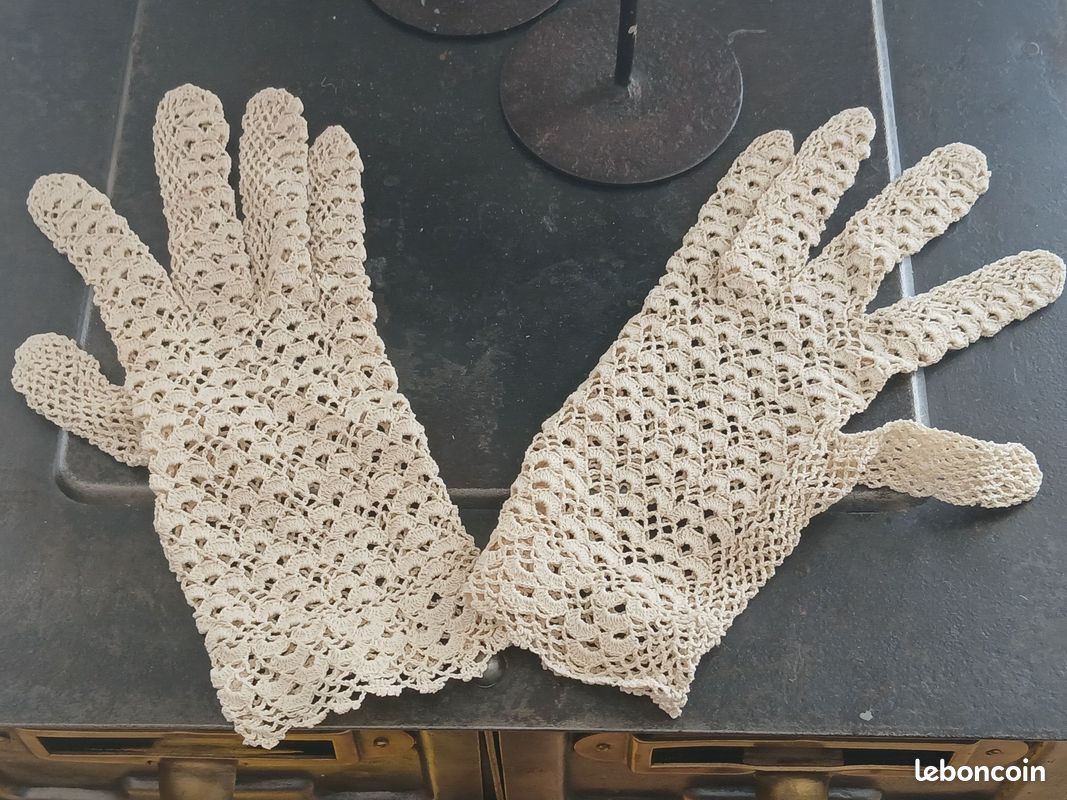 Paire de gants crochet vintage (image 3)