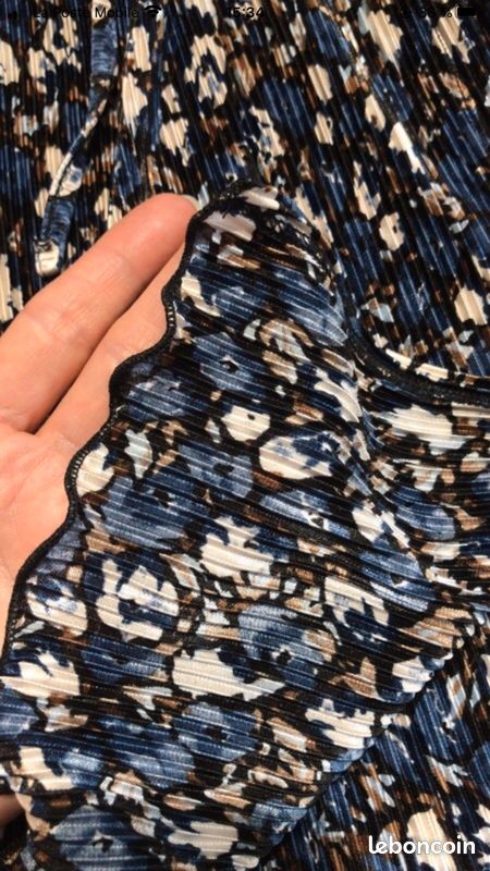 Robe courte bleue fleurs Pull&Bear belifana95 (image 7)