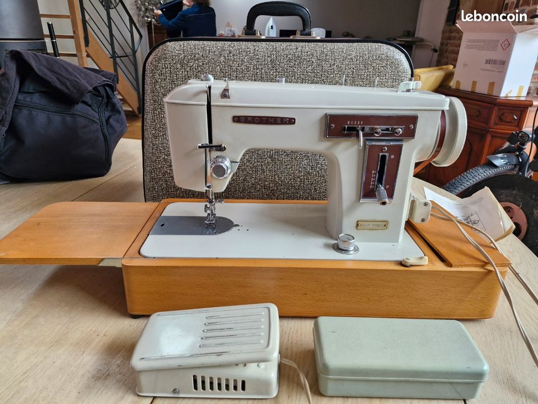 Machine à coudre vintage Brother 1681 - Entièrement révisée et complète en etat de fonctionnement (image 2)