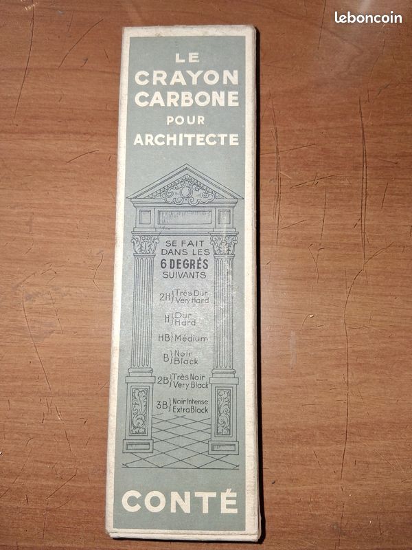 Ancienne boîte crayon cartonne conté avec 8 crayons neuf (image 2)