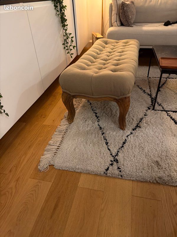 Bout de lit capitonné beige La Redoute Intérieurs (image 4)