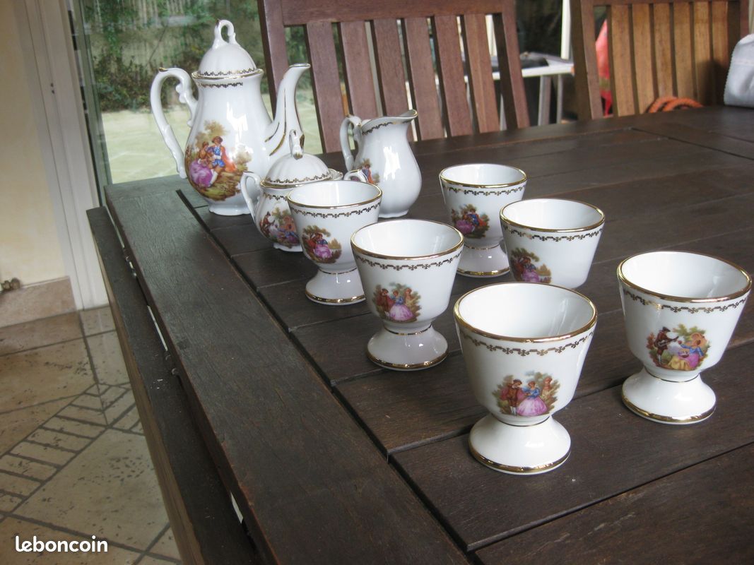 Service à café 9 pièces en porcelaine du Berry (image 3)