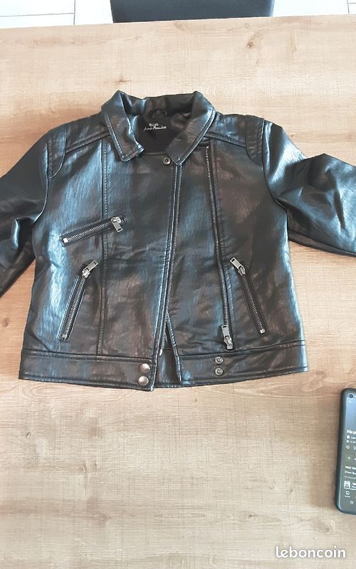 Veste en cuir fille 10ans miss avant première (image 1)