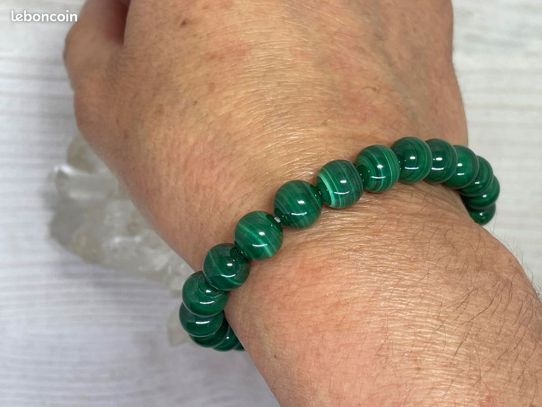 Bracelet Malachite Naturelle 6mm - Pierre De Transformation & Protection Svadia - 26cm
