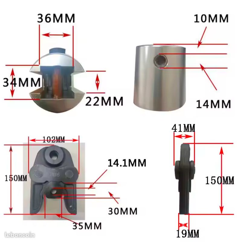Mâchoire mère + insert TH multicouche (image 2)