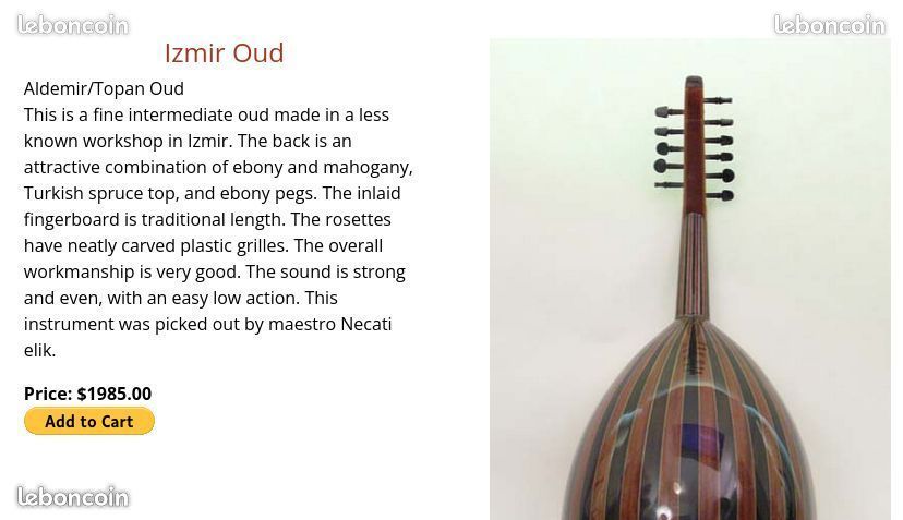 Oud Luth Oriental Instrument Turc (image 2)