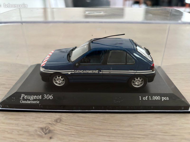 RARE PEUGEOT 306 S16 Gendarmerie JPS 1:43 NO MINICHAMPS EUR 139,00 - FR