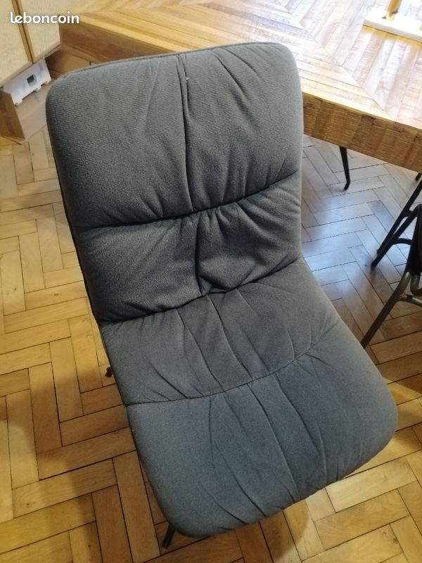 Lot de 2 chaise en velours gris Drawer (image 2)