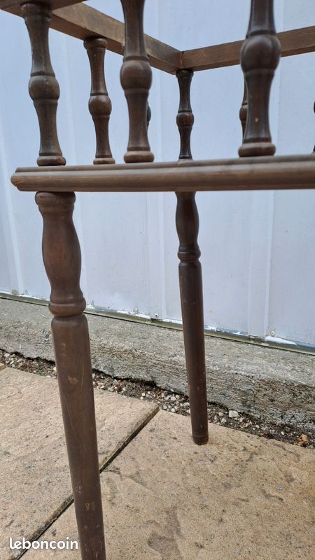 Jardinière Vintage d intérieur en bois sur pieds vernis / Porte plantes /1970-1980 (image 6)