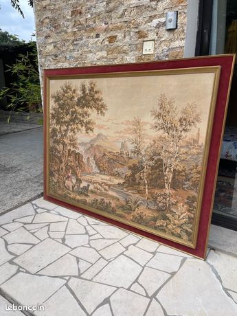 Lot De 4 échantillonneurs De Tapisserie Murale Française Vintage - Occasion