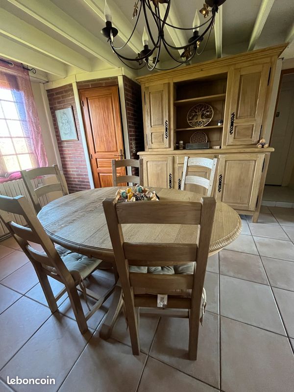 Salle à manger chêne massif rénovée (image 1)