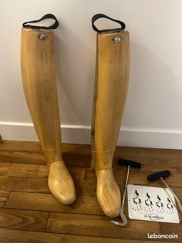 Tire-bottes En Bois Avec 2 Crochets – Aide Pour Enfiler Bottes Cuir, Caoutchouc, équitation Facilement
