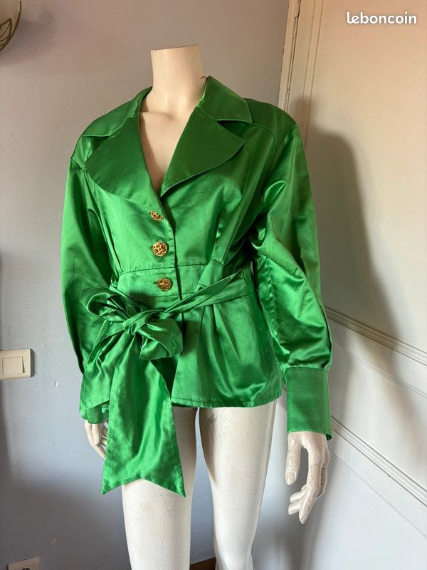 Veste en coton et soie Inès De La Fressange Petit 46 voir mesures (image 9)